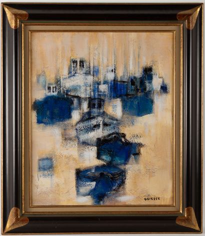 null Claude QUIESSE (1938).

Rythme des barques bleues.

huile sur toile, signée...