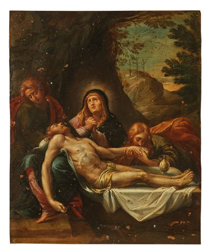null Attribué à Vincenzo SPISANELLI (1595 - 1663).

Pieta.

Cuivre.

Cadre : En bois...