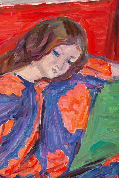 null Emile SABOURAUD (1900-1996).

La femme au kimono.

Huile sur toile, signée en...