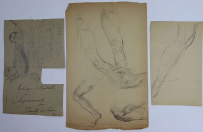 null Morgan RUSSELL (1886-1953).

Etudes de jambes.

Ensemble de six dessins au crayon...