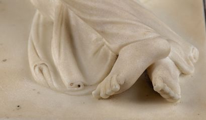 null Stefano MADERNO, d'après.

Sainte Cécile.

Sculpture en marbre de Carrare, reposant...