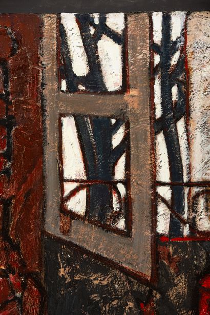 null Jef FRIBOULET (1919-2003).

La fenêtre, 1989.

Huile sur toile, signée en bas...