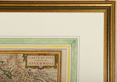null Hendrick HONDIUS.

Carte du Païs et Duché de Nivernois. 

Gravure mise en couleurs....