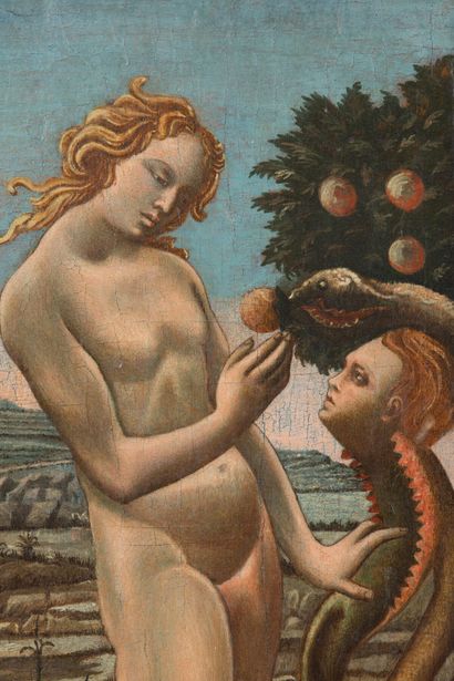 null Ecole allemande (?).

Eve et le serpent au Jardin d'Eden. 

Huile sur panneau,...
