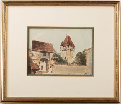 null P. GAY.

Nevers, la porte du Croux.

Aquarelle sur papier, signée en bas à droite...