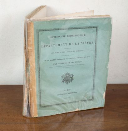  SOULTRAIT (Georges, Comte de). 
Dictionnaire Topographique du Département de la...