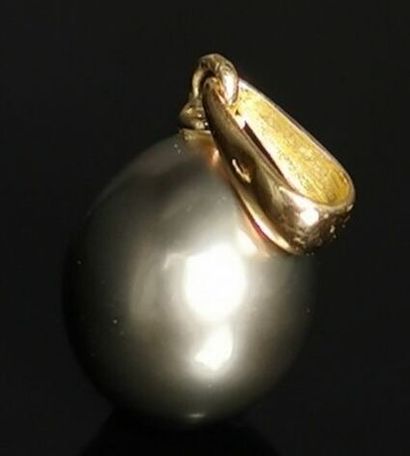 null Pendentif en or jaune orné d'une perle de Tahiti.

Poids brut : 1,59 gramme