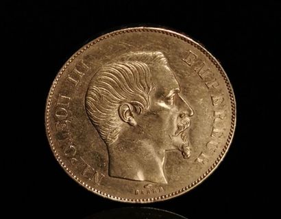 null Pièce de 50 francs Or Napoléon III, tête nue.

1856 A. 

16,12 grammes