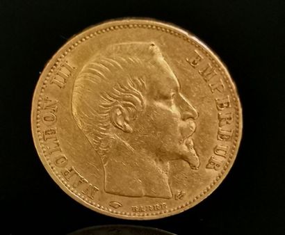 null Pièce de 20 francs or Napoléon III, tête nue.

1858.