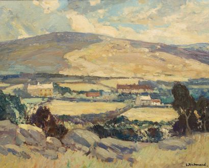 null Leonard RICHMOND (1889-1965).

Paysage aux collines. 

Huile sur toile, signé...