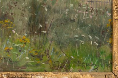 null François MOREAU (Fourchambault 1867 - ).

Fleurs des champs.

Huile sur panneau,...