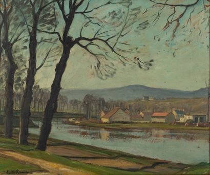 null Claude RAMEAU (1876-1955).

Canal à Saint Satur.

Huile sur carton, signée en...