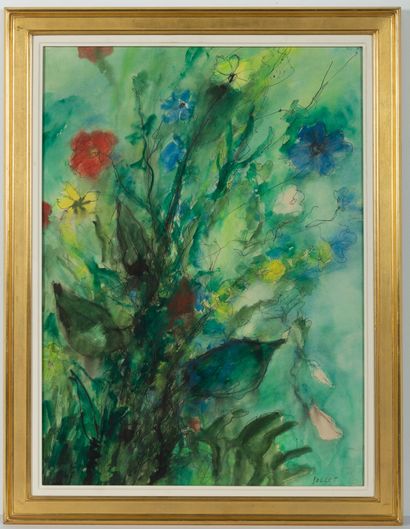 null Jean POLLET (1929).

Fleurs des champs.

Encre et aquarelle sur papier, signée...