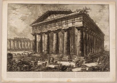 null Giovanni Battista PIRANESI (1720-1778).

Vue du temple de Neptune.

Gravure...