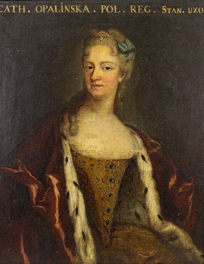null Louis-Michel VAN LOO (1707-1771), atelier de.

Portrait de Catherine Opalinska,...