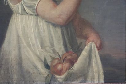 null Ecole française du XIXème siècle.

Portrait d'enfant à la pomme.

Huile sur...