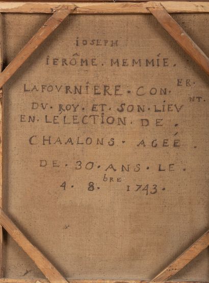 null Ecole française du XVIIIème siècle.

Portrait de Joseph Jérôme Memmie La Fournière,...