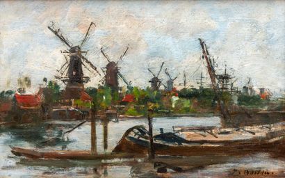Eugène BOUDIN (1828-1898).

Canal à Rotterdam.

Huile...
