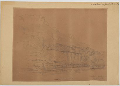 null Alexandre DEBELLE (1805-1897).

Comboire, vue prise du Pont de Claix.

Dessin...
