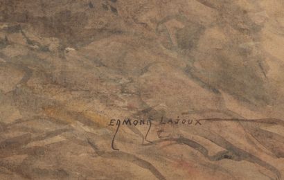 null Edmond LAJOUX (XIX-XX).

Soldat.

Grande aquarelle, signée en bas à droite.

H_55,5...