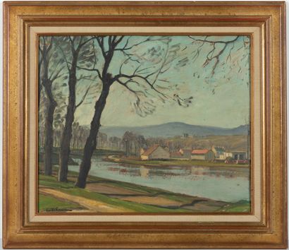 null Claude RAMEAU (1876-1955).

Canal à Saint Satur.

Huile sur carton, signée en...