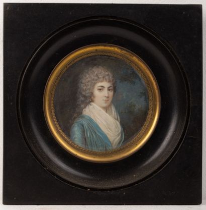 null Ecole française de la fin du XVIIIème siècle.

Portrait de femme à la boucle...