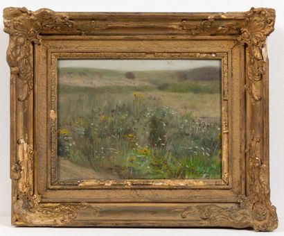 null François MOREAU (Fourchambault 1867 - ).

Fleurs des champs.

Huile sur panneau,...