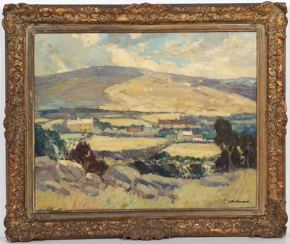 null Leonard RICHMOND (1889-1965).

Paysage aux collines. 

Huile sur toile, signé...