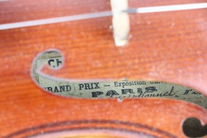 null Ch.J.B. COLLIN-MEZIN.

Violon portant l'étiquette du luthier, Paris, 1946 et...