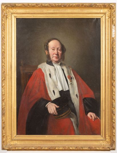 Édouard MELOTTE (XIX).

Portrait d'un magistrat.

Huile...