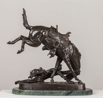 null Frederic Sackrider REMINGTON (1861-1909), d'après.
The wicked pony.
Groupe en...
