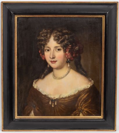 null Ferdinand VOET (1639-1700), attribué à.
Portrait d'Isabella Strozzi-Cozaguti,...