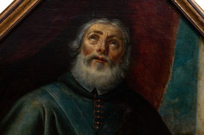 null Ecole française du XVIIème siècle.
Portrait d'un homme d'église.
Huile sur toile...