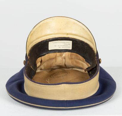 null Casquette modèle 1896 officier d'infanterie de marine . 
Calot bleu, bandeau...