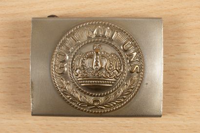 null Plaque de ceinturon de gendarmerie ou de douane Prusse Modèle 1895 troupe .
Rarissime...