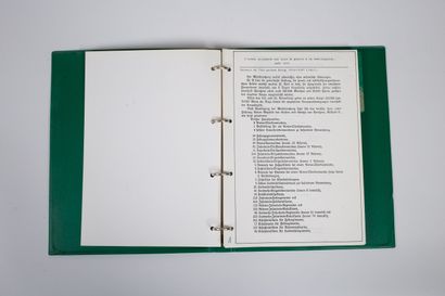 null Classeur Organisation des armées 1914-1918.
Dossier d'étude dactylographiée...