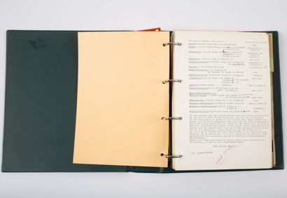 null Classeur Infanterie 14-18 archives.
Dossier d'étude dactylographiée et manuscrite...