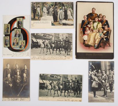 null Photos famille impériale allemande .
Lot de sept photos et cartes-photos famille...