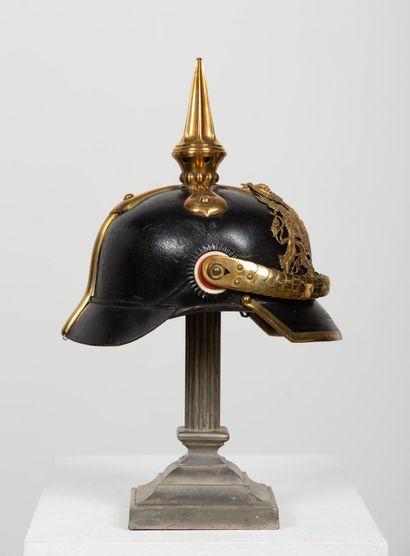 null Casque du 2ème régiment d'artillerie de campagne bavaroise Modèle 1886-1896...