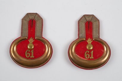 null Epaulettes Sous-lieutenant du régiment d'artillerie de campagne hessois n° 61...