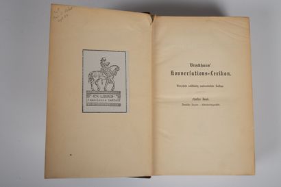 null Brockhaus'Konverslations-Lexikon.
Dictionnaire allemand - Relié cuir . Bon ...