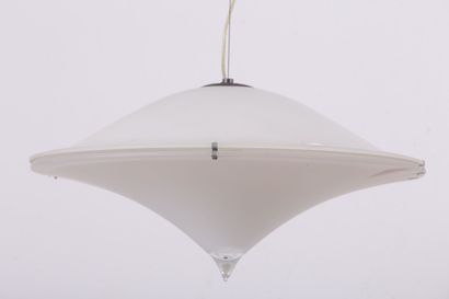 null Cesare LACCA for Tre Ci Luce.
Pair of frosted glass suspensions.
H_25 cm D_58...