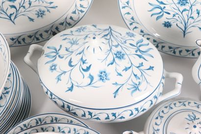null BERNARDAUD, Limoges.
Part of table and tea-coffee service in enamelled porcelain...