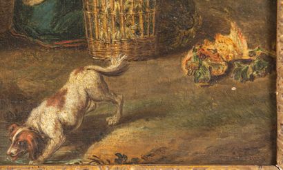 null Norbert il Bamboccio VAN BLOEMEN (1670-1746), attributed to.
The vegetable merchants.
Oil...