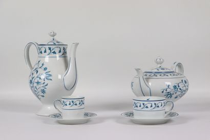 null BERNARDAUD, Limoges.
Part of table and tea-coffee service in enamelled porcelain...