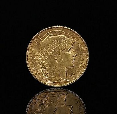 Pièce de 20 francs or Marianne et Coq.
1902.
6,45...