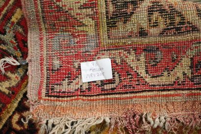 null TURKEY.
Woolen Konya carpet decorated with the mosque and the tomb of the scholar...