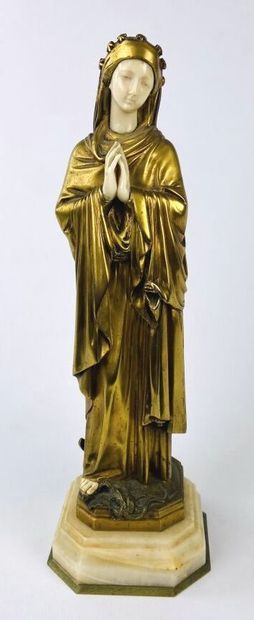 null Victor-Edmond LEHARIVEL-DUROCHER (1816-1878).
Vierge debout, les mains jointes,...