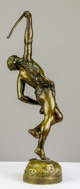 null Emile LAPORTE (1858-1907).
La colombe et la fourmi.
Sculpture en bronze, signée...