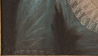 null École française vers 1780, 
Portrait de femme, 
Pastel, 
H_55 cm L_41 cm
